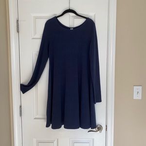 Old Navy Long sleeve Blue Swing Dress